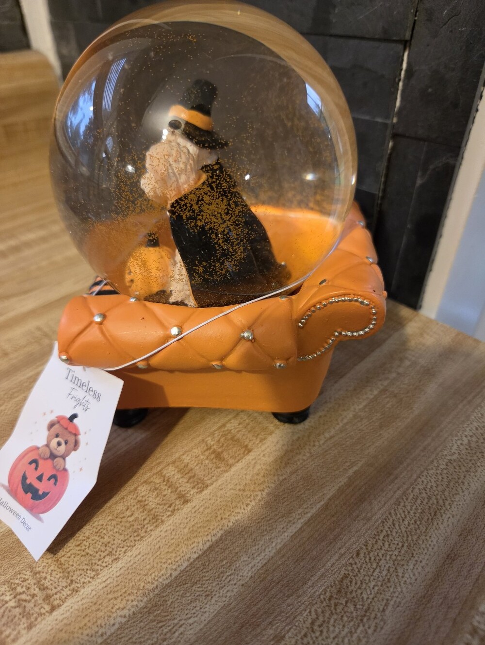 Dogs In Chair Halloween NWT Snowglobe - Picture 2 of 5